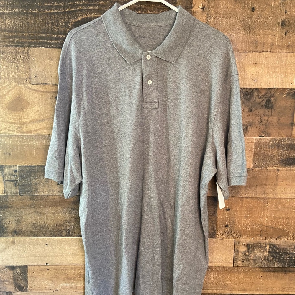 Eddie Bauer Men's Gray Short Sleeve Polo Shirt Size XXL NWT